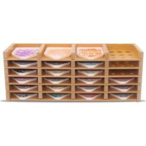 24Grids Diamond Painting TrayHolder,Multi-Boat Trays Organizer Drill Pens Holder